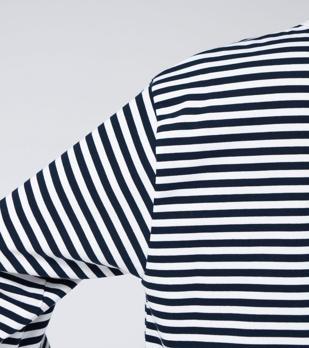 [10% > 30%OFF] nanamica(�ʥʥߥ�) "COOLMAX Stripe Jersey L/S Tee"