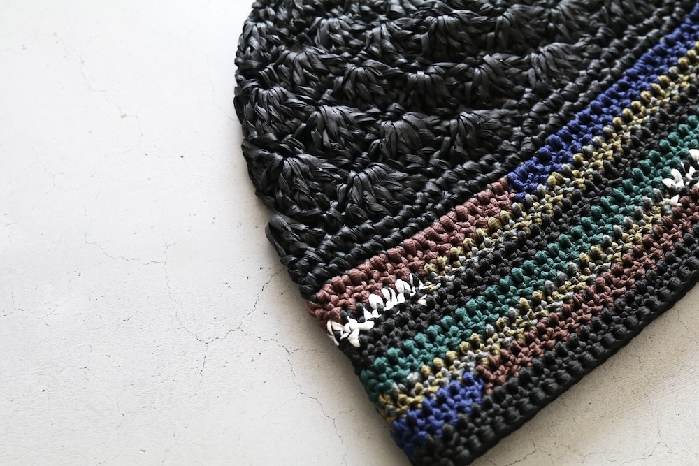 KIJIMA TAKAYUKI(������ �����業) "POLY & WASHI HAND KNIT BEANIE"