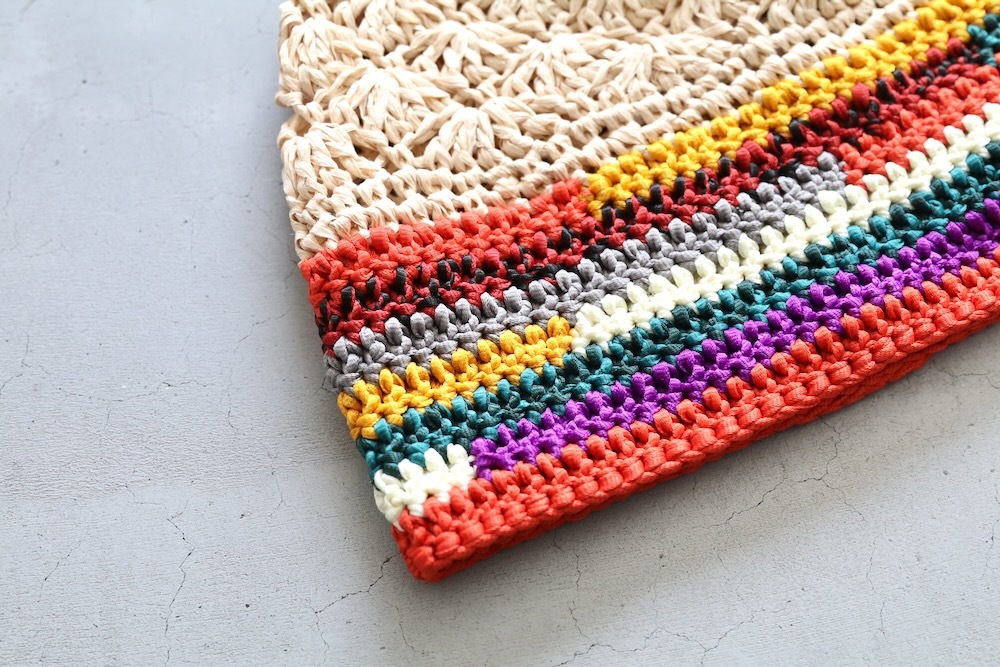 KIJIMA TAKAYUKI(������ �����業) "POLY & WASHI HAND KNIT BEANIE"