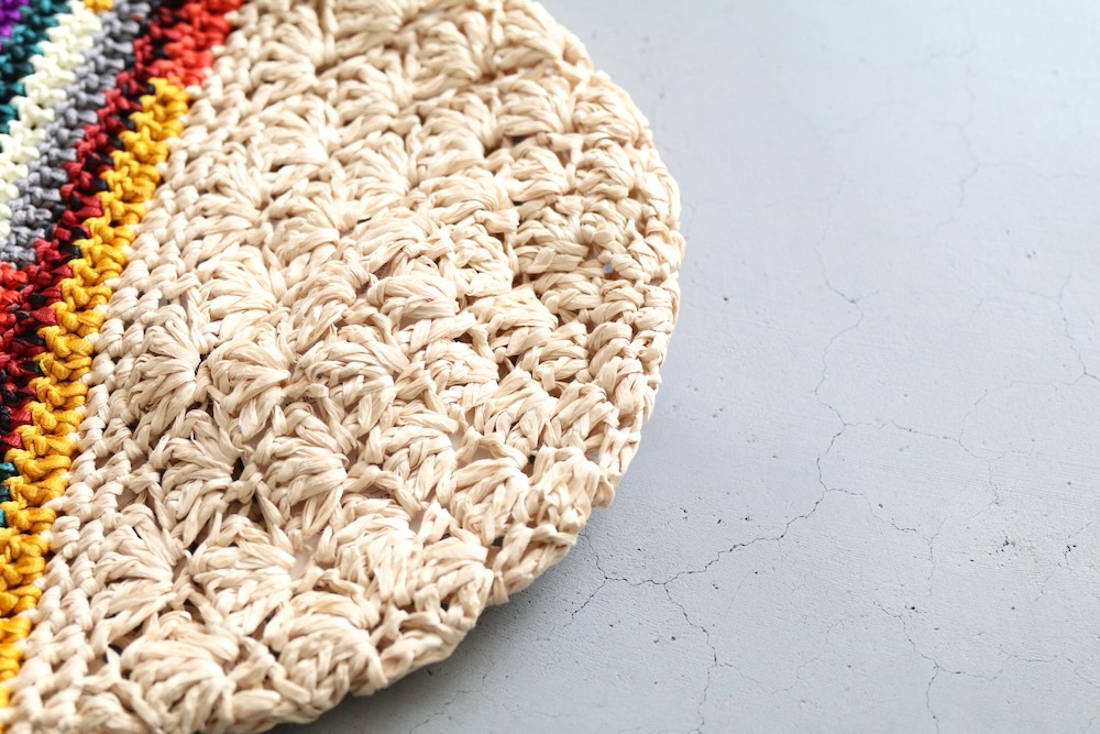 KIJIMA TAKAYUKI(������ �����業) "POLY & WASHI HAND KNIT BEANIE"
