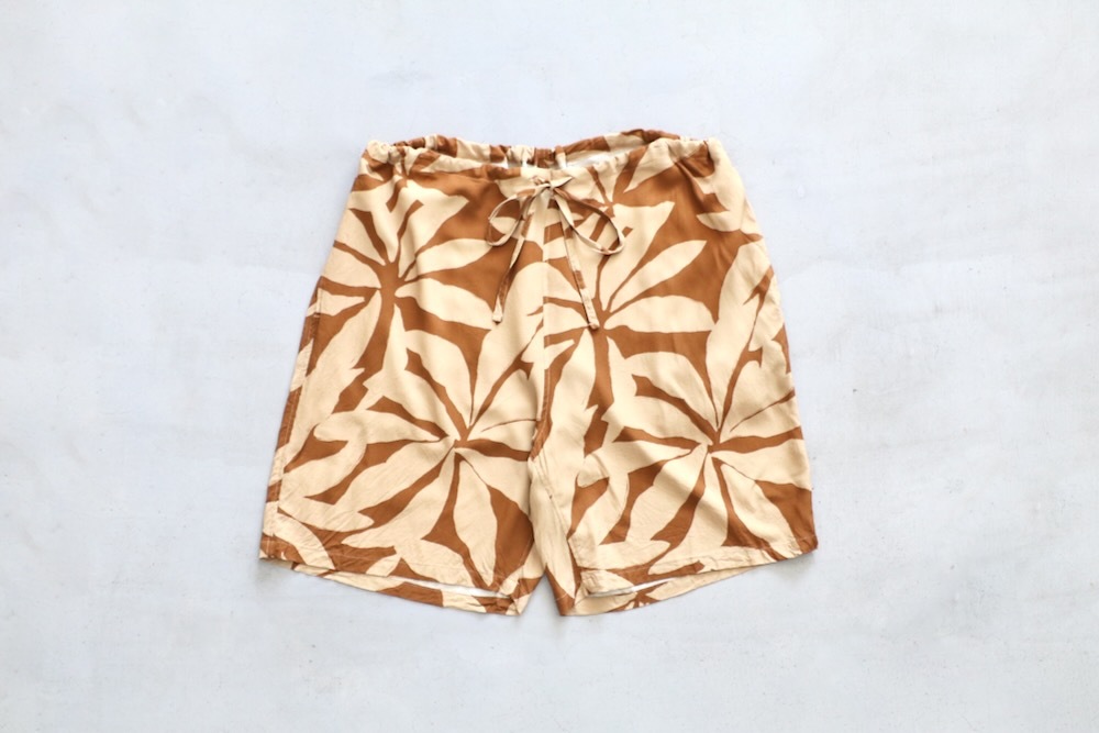 [10%OFF] ts(s) (�ƥ�����������) "Drawstring Shorts -Leaf Print Viscose Cloth-"