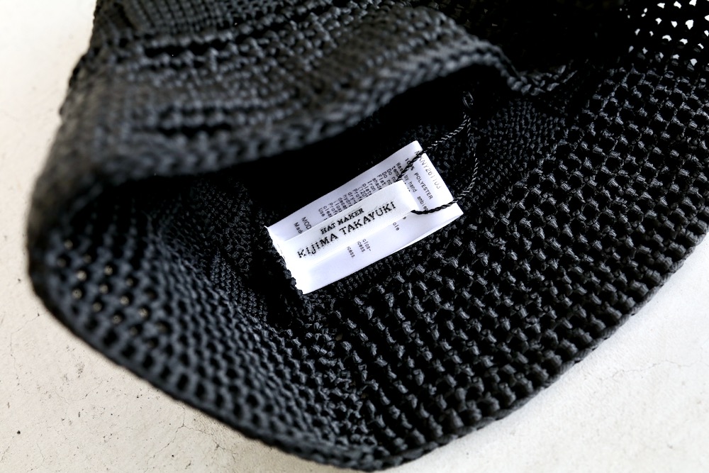 KIJIMA TAKAYUKI(������ �����業) "POLY KNIT BUCKET HAT (CHECKERBOAD)"