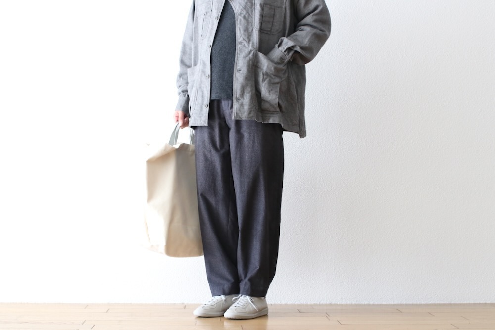 ts(s) (�ƥ�����������) "Dirty Gabardine Print Cotton Moleskin Cloth Pegtop Pants"