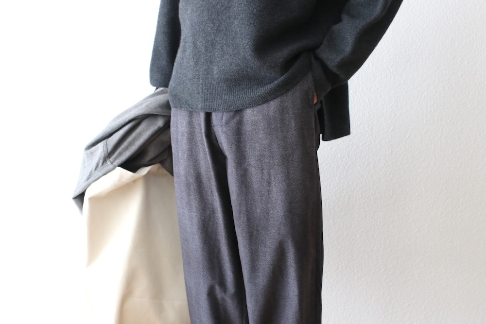 ts(s) (�ƥ�����������) "Dirty Gabardine Print Cotton Moleskin Cloth Pegtop Pants"