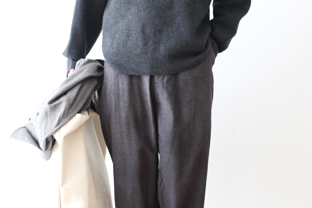 ts(s) (�ƥ�����������) "Dirty Gabardine Print Cotton Moleskin Cloth Pegtop Pants"