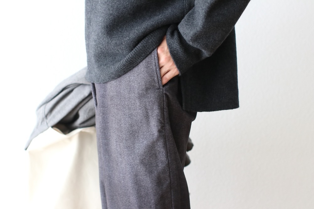 ts(s) (�ƥ�����������) "Dirty Gabardine Print Cotton Moleskin Cloth Pegtop Pants"