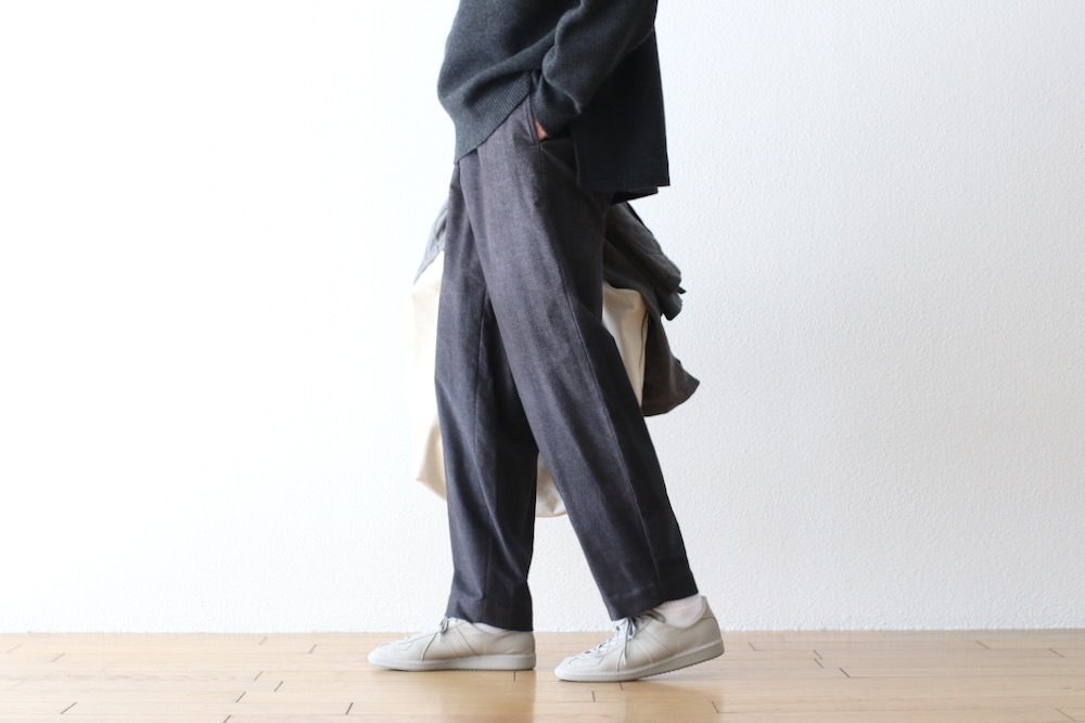 ts(s) (�ƥ�����������) "Dirty Gabardine Print Cotton Moleskin Cloth Pegtop Pants"