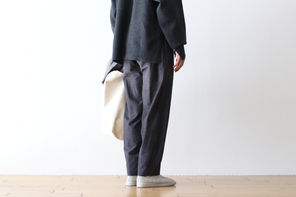 ts(s) (�ƥ�����������) "Dirty Gabardine Print Cotton Moleskin Cloth Pegtop Pants"