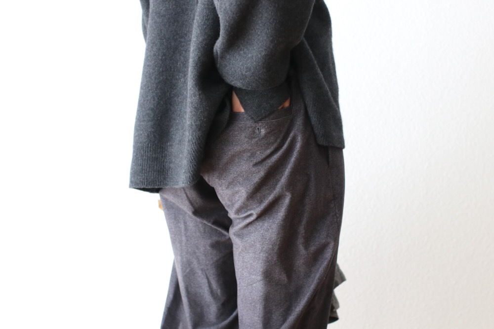 ts(s) (�ƥ�����������) "Dirty Gabardine Print Cotton Moleskin Cloth Pegtop Pants"