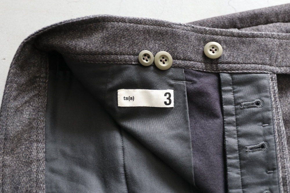 ts(s) (�ƥ�����������) "Dirty Gabardine Print Cotton Moleskin Cloth Pegtop Pants"