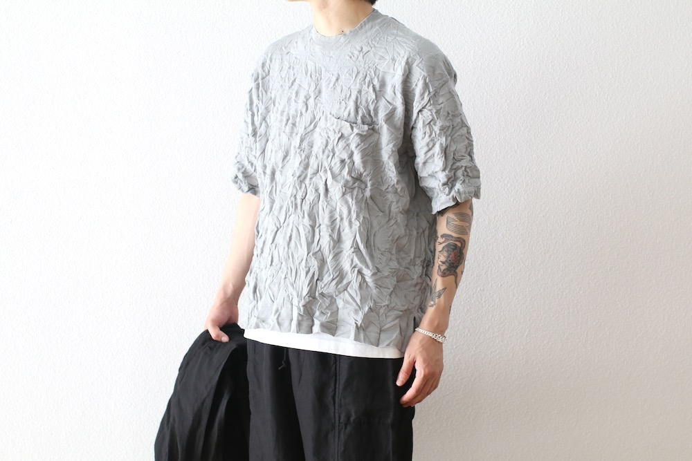 COMME des GARCONS HOMME(���� �� ����륽�󡦥���) "�����ƥ����ʥ���ù� Crinkled Sweater HQ-N006-051"
