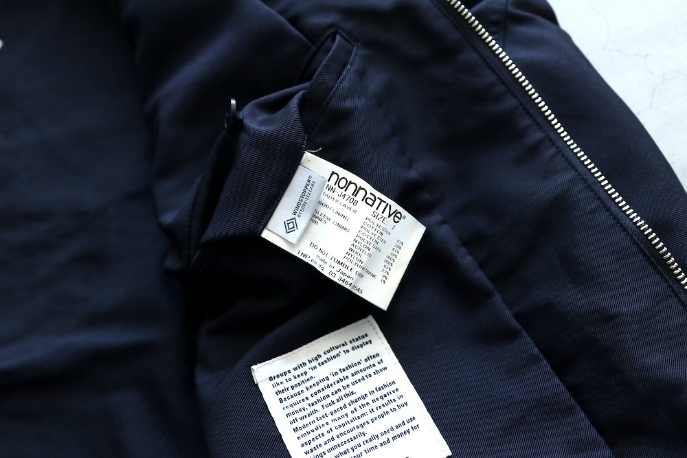 ��WINDSTOPPER��nonnative(�Υ�ͥ��ƥ���) "STRANGER BLOUSON P/C GABARDINE WITH WINDSTOPPER"
