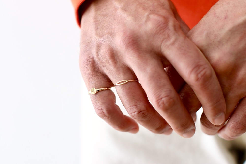 Porter Classic(�ݡ��������饷�å�) "PEACE SIGNET GOLD RING -K18-"