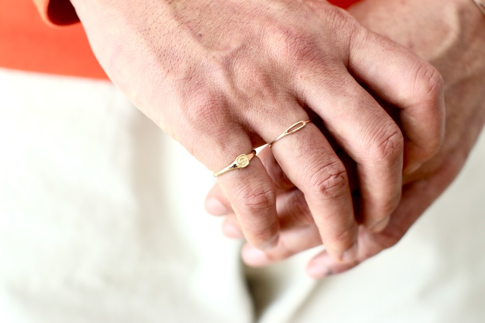 Porter Classic(�ݡ��������饷�å�) "PEACE SIGNET GOLD RING -K18-"