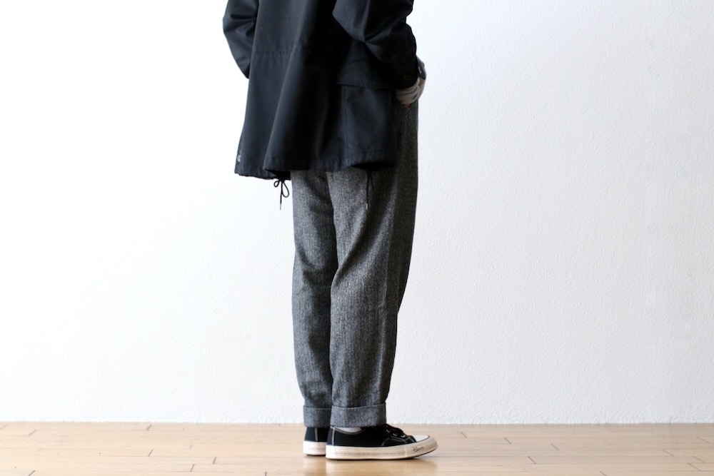 エンジニアードガーメンツ ヘリンボーン柄 カシミヤ混ウールパンツ 32 グレー Engineered Garments（エンジニアードガーメンツ）の