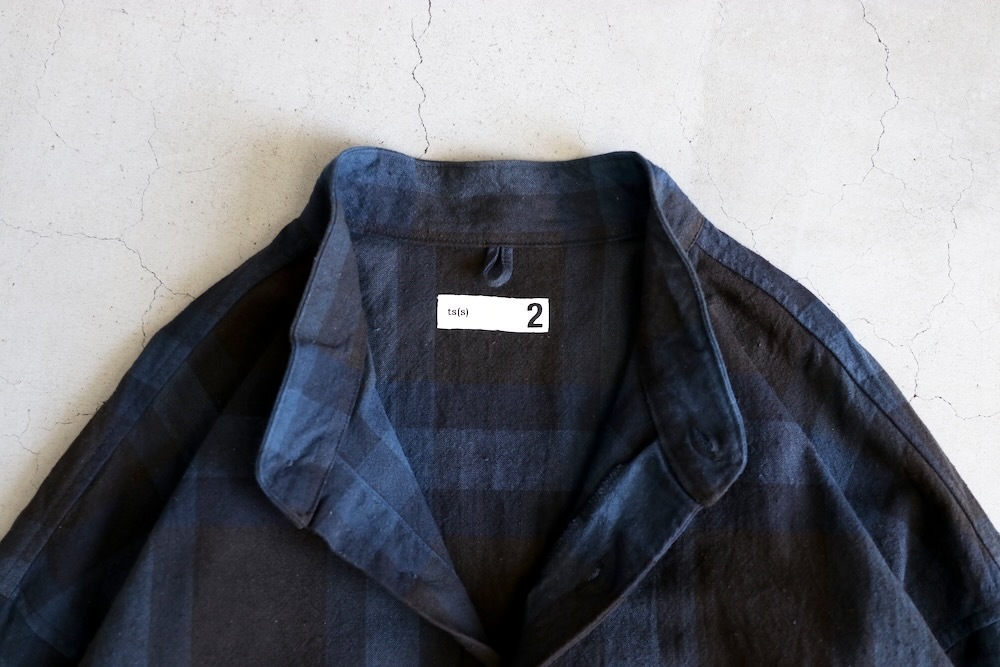[10% > 15%OFF] ts(s) (�ƥ�����������) "Pullover Work Shirt Jacket -Dark Tone Plaid Slub Cotton Cloth-"