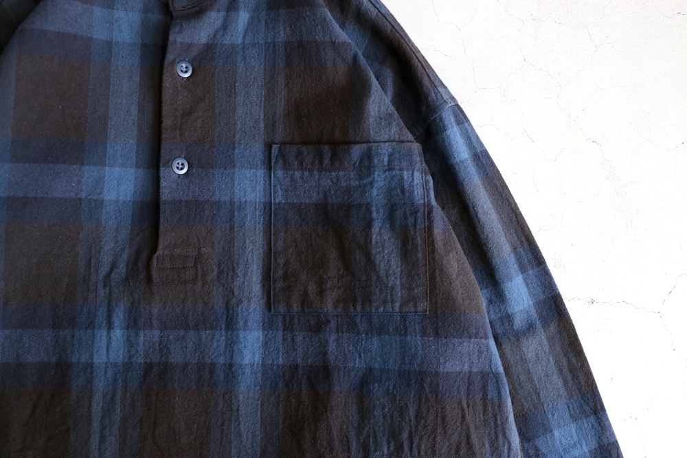 [10% > 15%OFF] ts(s) (�ƥ�����������) "Pullover Work Shirt Jacket -Dark Tone Plaid Slub Cotton Cloth-"