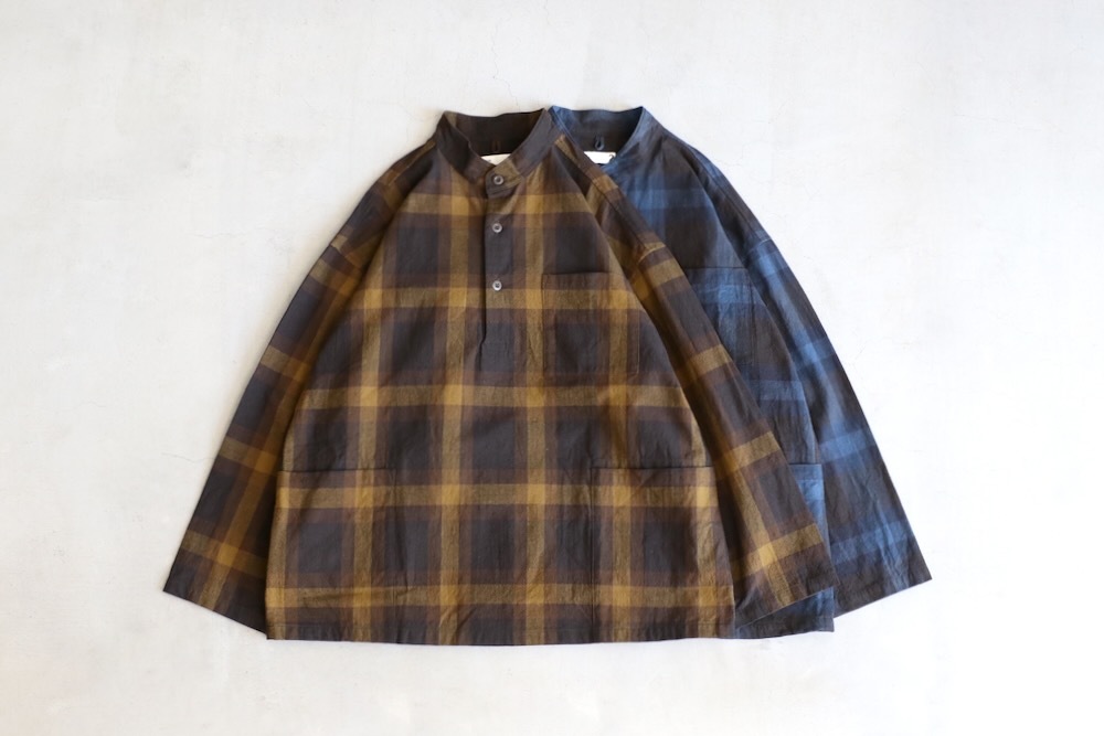 [10% > 15%OFF] ts(s) (�ƥ�����������) "Pullover Work Shirt Jacket -Dark Tone Plaid Slub Cotton Cloth-"