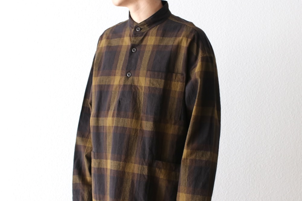 [10% > 15%OFF] ts(s) (�ƥ�����������) "Pullover Work Shirt Jacket -Dark Tone Plaid Slub Cotton Cloth-"