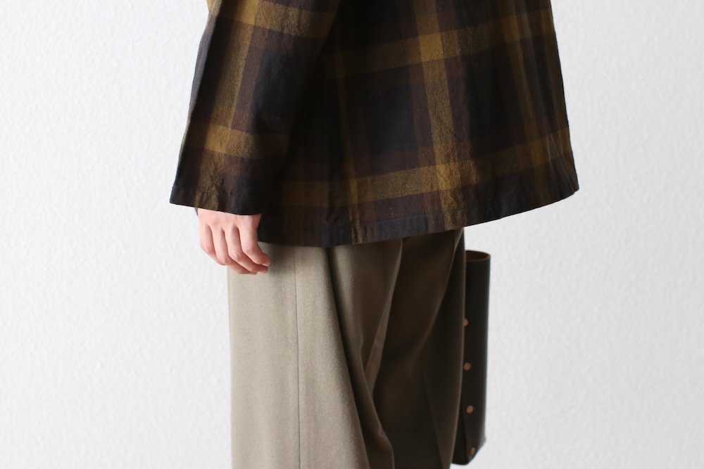 [10% > 15%OFF] ts(s) (�ƥ�����������) "Pullover Work Shirt Jacket -Dark Tone Plaid Slub Cotton Cloth-"