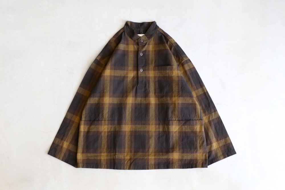 [10% > 15%OFF] ts(s) (�ƥ�����������) "Pullover Work Shirt Jacket -Dark Tone Plaid Slub Cotton Cloth-"