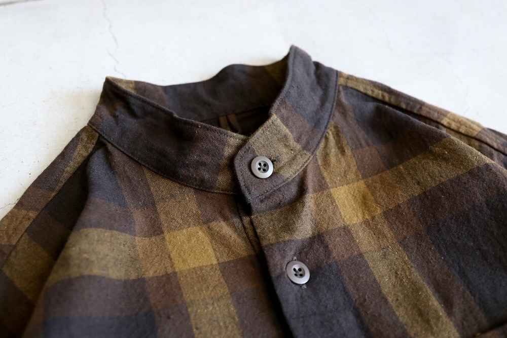 [10% > 15%OFF] ts(s) (�ƥ�����������) "Pullover Work Shirt Jacket -Dark Tone Plaid Slub Cotton Cloth-"