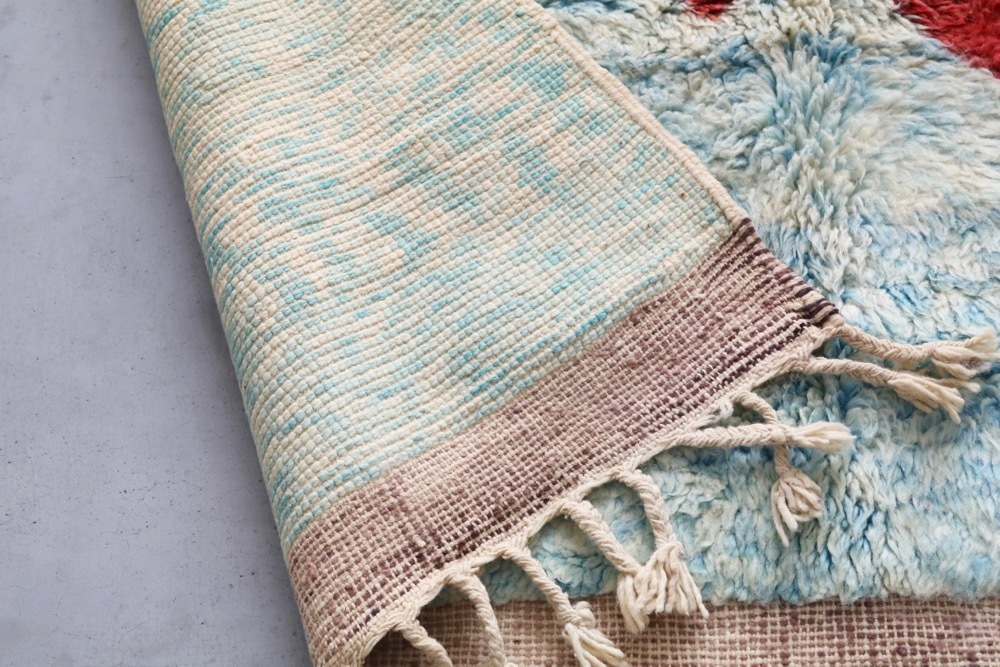Moroccan rug/モロッコラグ　羊毛のラグ　北欧　ミッドセンチュリー モロッコ・ミニラグ／1X｜オルネ ド フォイユ公式オンライン