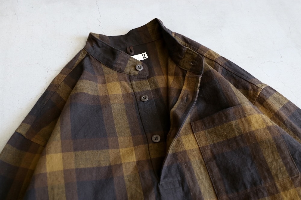 [10% > 15%OFF] ts(s) (�ƥ�����������) "Pullover Work Shirt Jacket -Dark Tone Plaid Slub Cotton Cloth-"
