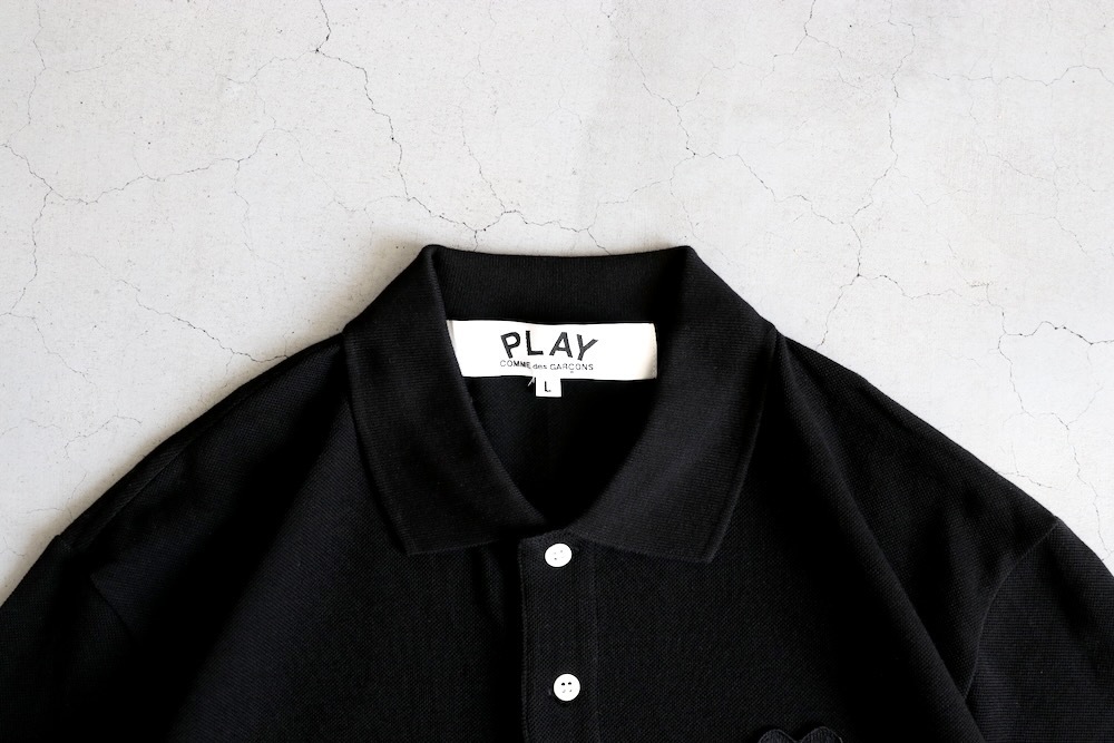 【 美品✨ 】 PLAY COMME des GARCON XL ポロシャツ 黒 PLAY COMME des GARCONS プレイ コムデギャルソン ポロシャツ