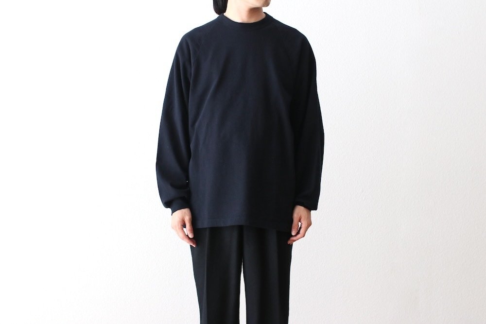 blurhms Co/Silk Nep Raglan Tee ブラームス blurhms (ブラームス) Co/Silk Nep Baseball Raglan Tee