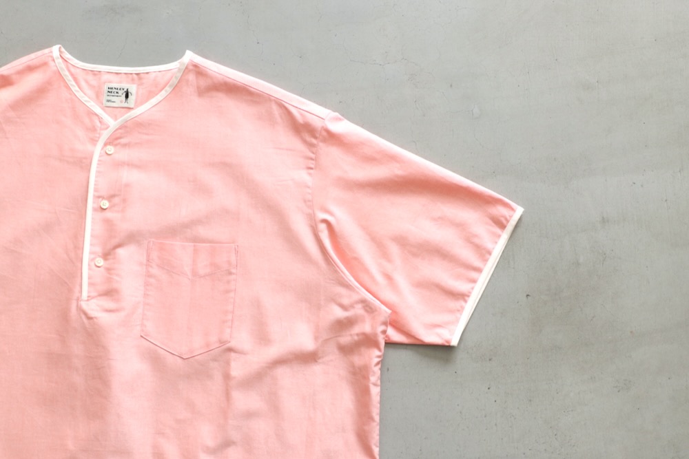 トップス CROSSED RIFLES HENLEY NECK L/S TEE PINK HENLEY NECK DEPARTMENT(ヘンリーネック デパートメント) 