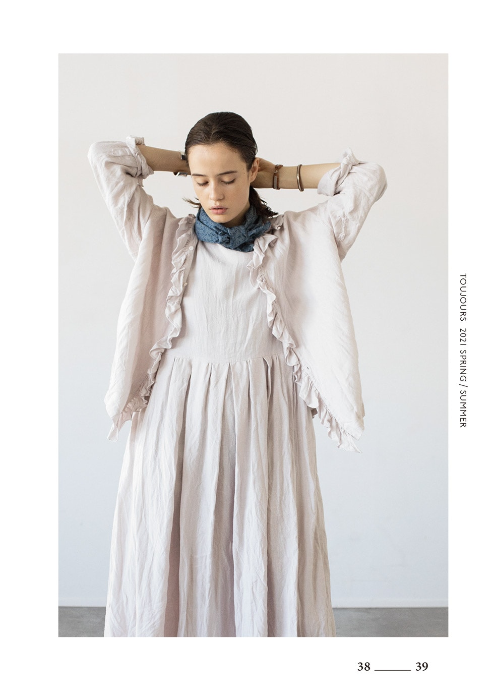 WOMEN'S】TOUJOURS（トゥジュー）“Bandanna Scarf / Grayish