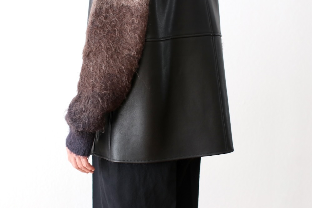ssstein(奿) "BONDED LEATHER VEST"