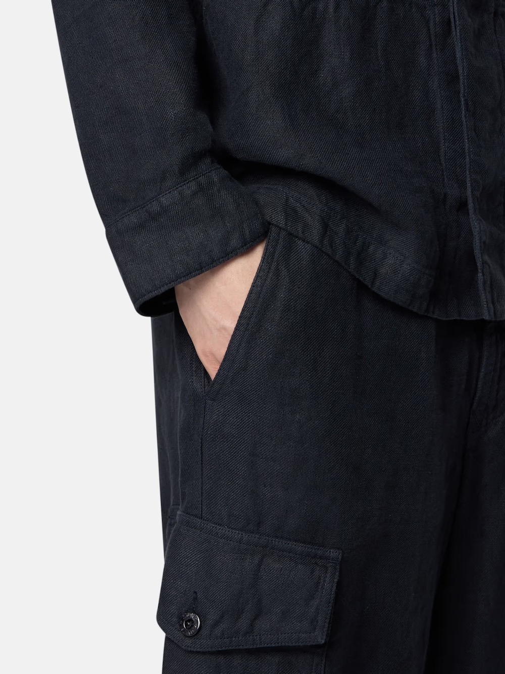STONE ISLAND(���ȡ��󥢥����� ) "STONE ISLAND GHOST PIECE - DIAGONAL LINEN CARGO PANTS"