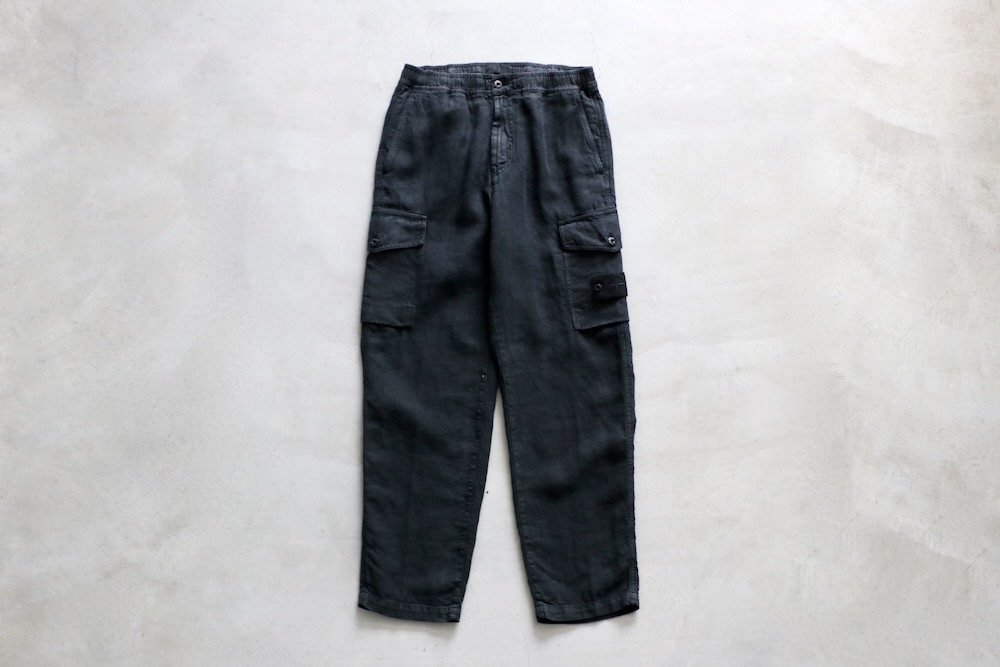 STONE ISLAND(���ȡ��󥢥����� ) "STONE ISLAND GHOST PIECE - DIAGONAL LINEN CARGO PANTS"