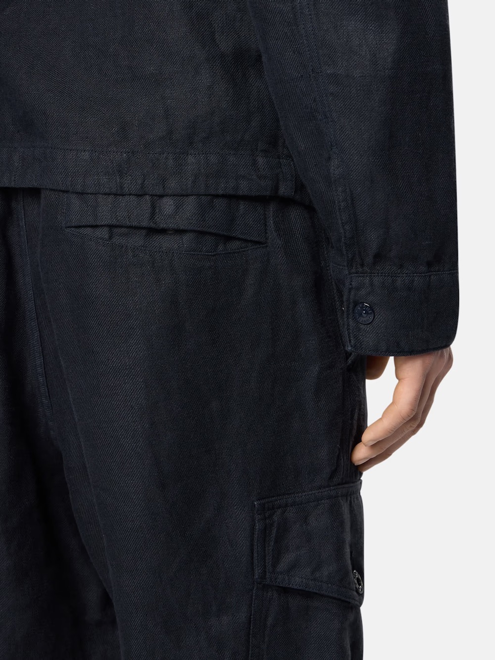 STONE ISLAND(���ȡ��󥢥����� ) "STONE ISLAND GHOST PIECE - DIAGONAL LINEN CARGO PANTS"