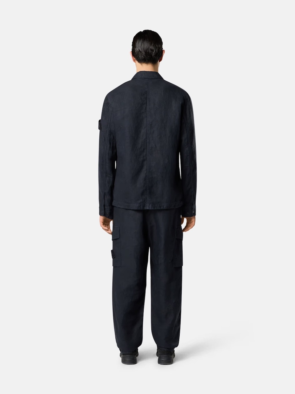 STONE ISLAND(���ȡ��󥢥����� ) "STONE ISLAND GHOST PIECE - DIAGONAL LINEN CARGO PANTS"
