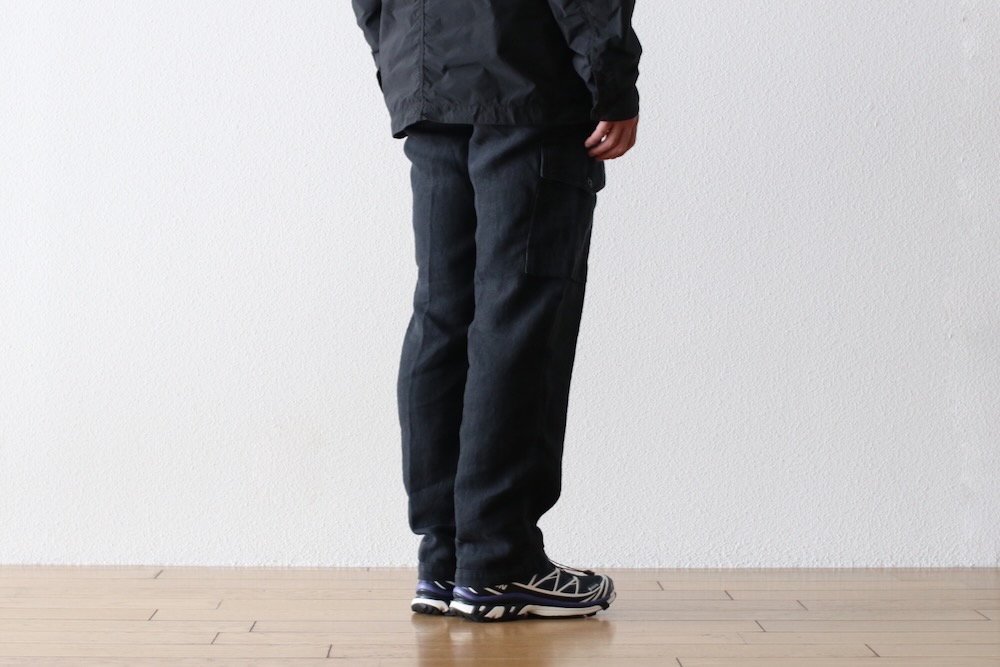 STONE ISLAND(���ȡ��󥢥����� ) "STONE ISLAND GHOST PIECE - DIAGONAL LINEN CARGO PANTS"