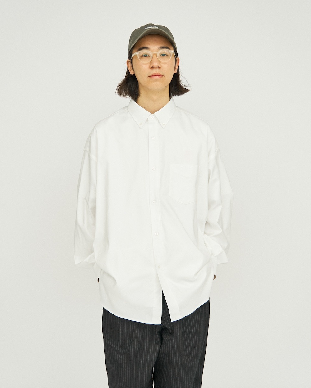 FreshService(�ե�å��奵���ӥ�) "DRY OXFORD CORPORATE L/S B.D SHIRT"