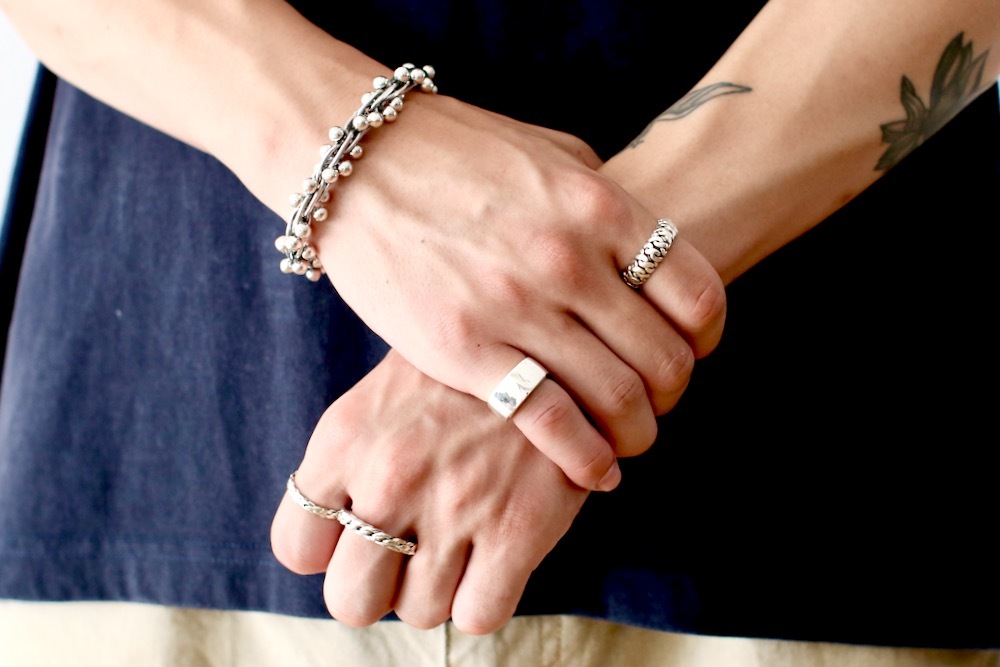 Mexican Jewelry (�ᥭ������ ���奨�꡼) "Silver Ring -Square Chain-"