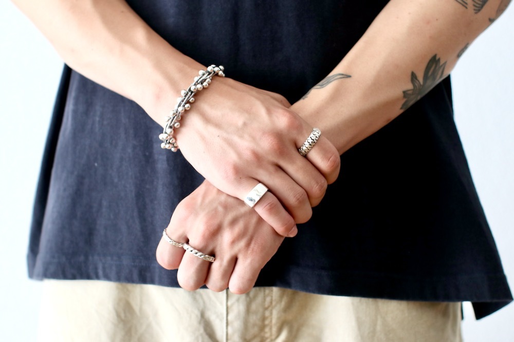 Mexican Jewelry (�ᥭ������ ���奨�꡼) "Silver Ring -Square Chain-"