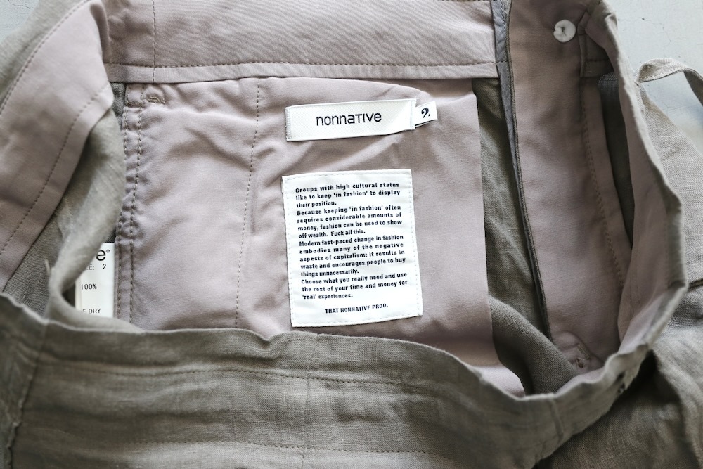 nonnative(�Υ�ͥ��ƥ���) "DWELLER EASY SHORTS LINEN CANVAS"