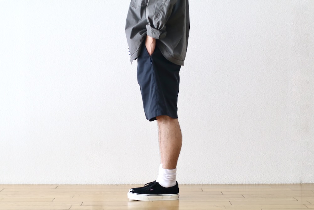 TapWater(åץ) "Cotton Chino Tuck Shorts"