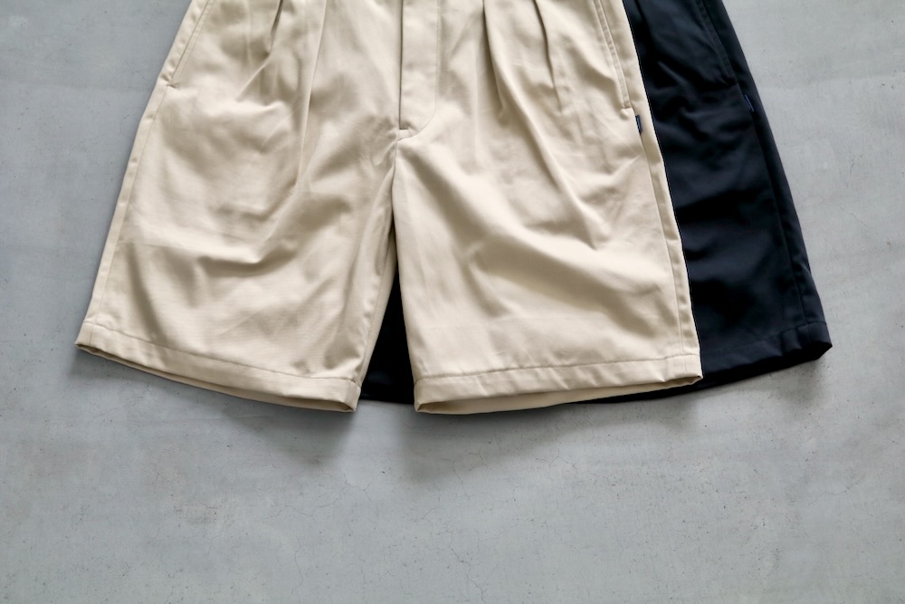 TapWater(åץ) "Cotton Chino Tuck Shorts"