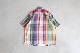 SEVEN BY SEVEN (���֥�Х����֥�) "OPEN COLLAR SHEER SHIRTS��S/S - Handwoven Madras check -"