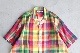 SEVEN BY SEVEN (���֥�Х����֥�) "OPEN COLLAR SHEER SHIRTS��S/S - Handwoven Madras check -"