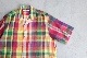 SEVEN BY SEVEN (���֥�Х����֥�) "OPEN COLLAR SHEER SHIRTS��S/S - Handwoven Madras check -"