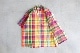 SEVEN BY SEVEN (���֥�Х����֥�) "OPEN COLLAR SHEER SHIRTS��S/S - Handwoven Madras check -"
