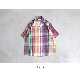 SEVEN BY SEVEN (���֥�Х����֥�) "OPEN COLLAR SHEER SHIRTS��S/S - Handwoven Madras check -"
