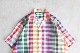 SEVEN BY SEVEN (���֥�Х����֥�) "OPEN COLLAR SHEER SHIRTS��S/S - Handwoven Madras check -"
